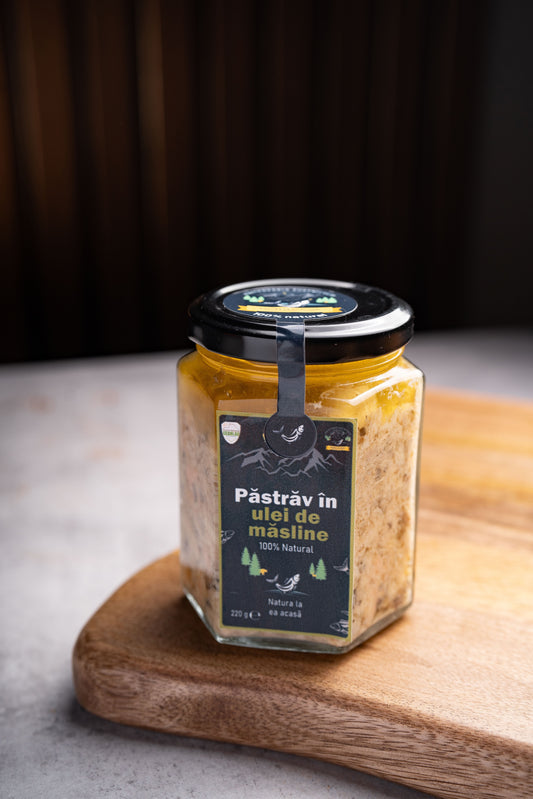 Păstrăv în ulei de măsline acrișor